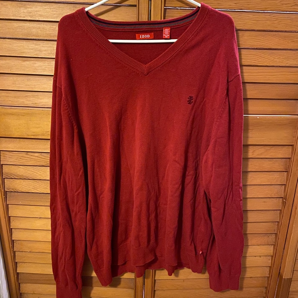Izod Red Men’s V Neck Sweater